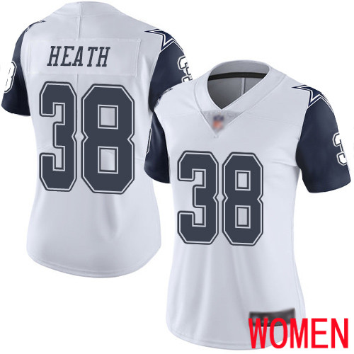 Women Dallas Cowboys Limited White Jeff Heath #38 Rush Vapor Untouchable NFL Jersey->youth nfl jersey->Youth Jersey